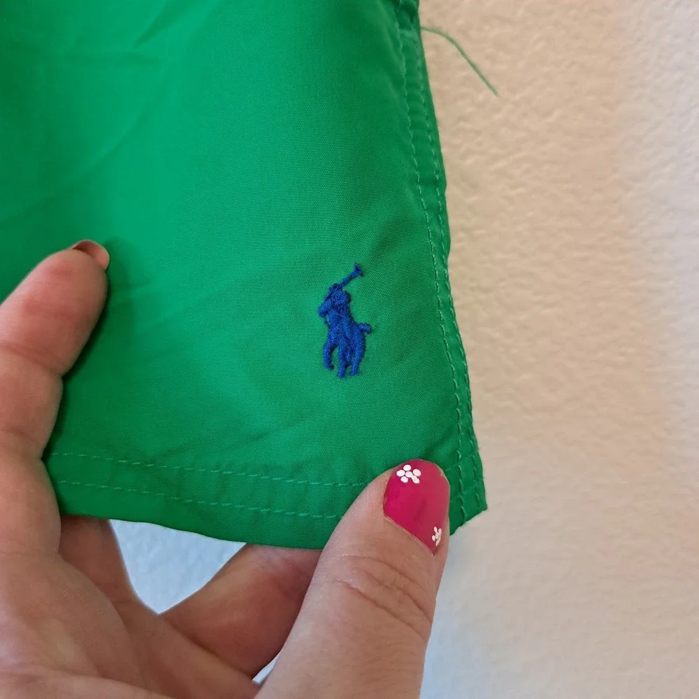 Polo Ralph Lauren Kids Green Swim Trunks Board Shorts Pony Logo 2T